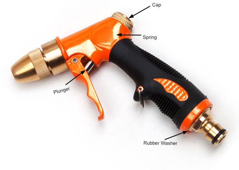 Hose Nozzle - Adjustable Spray - Spares